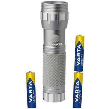 Varta LED UV Taschenlampe, 395-400 nm, inkl. 3x Batterien, Multi LED Technologie 14x UV-LEDs (UV A), Ultraviolettes Licht