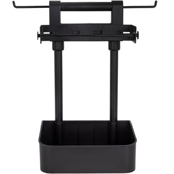 Preview: Vielseitiger Grill-Butler mit Haken und Ablage für Grillzubehör und Küchenrolle, schwarz, Ordnung am Grill, Robust, wetterfest