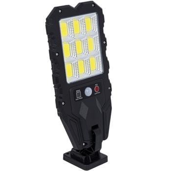 Solar-Aussen-Wandstrahler mit Bewegungsmelder & Fernbedienung, 108 SMD LEDs, IP65, superhelle, wetterfeste Aussenbeleuchtung für Einfahrt, Hof & Garten