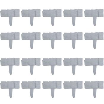 Beetumrandung in Steinoptik grau, 20er-Set: für klare Beetkanten & gepflegten Garten, wetterfest, flexibel & langlebig, einfache Montage