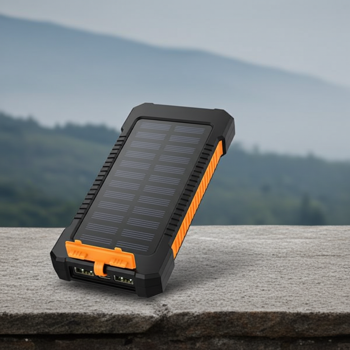 Solar-Powerbank 8.000 mAh IP65: Robust, 2x USB-A, LED-Licht – Eine Outdoor-Ladestation für Smartphone & Tablet auf jeder Tour
