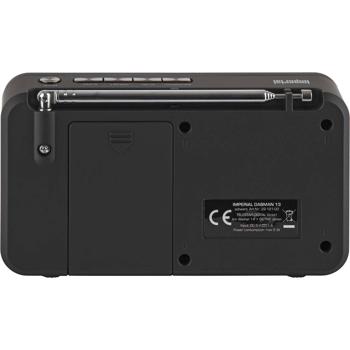 Preview: Klassisches DAB+ & UKW Kofferradio, schwarz, mit Wecker, kristallklarer Empfang & mit langer Akkulaufzeit