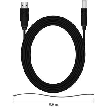 Preview: Drucker- & Scanner-Anschlusskabel - High-Speed 2.0 USB-A auf USB-B - 5m Schwarz - Zuverlässige Datenübertragung für Drucker, Scanner & Festplatten