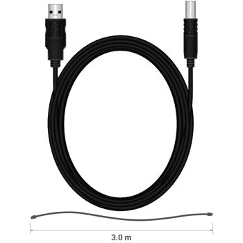 Preview: Drucker- und Scanner Anschlusskabel – High-Speed 2.0 USB-A auf USB-B, 3m, schwarz – Zuverlässiger Datentransfer für PC & externe Geräte