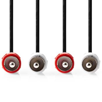 Preview: Cinch Stereo-Audiokabel, 1.5m, schwarz, für HiFi & Stereoanlagen, Hochwertige Signalübertragung & robuste Verarbeitung