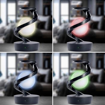 Schwebende RGB Tischlampe mit Handy Ladeport: Faszinierendes Schweben & kabelloses Laden – Ihr futuristisches Design-Highlight