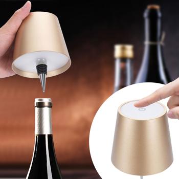 Edle Akku Flaschenlampe Gold: Dimmbar, 3 Lichtfarben: Verwandelt Flaschen in stimmungsvolle Leuchten