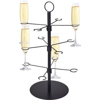 Etagere mit 3 Ebenen für Trinkgläser - Eleganter Gläser-Ständer für Cocktail-, Wein- und Sektgläser. Perfekte Präsentation und platzsparende Aufbewahrung