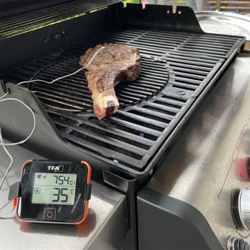 Preview: Smartes Grill- & Bratenthermometer mit 2 Temperatur-Sonden, bis +246 °C, für BBQ, Grill, Smoker, Backofen