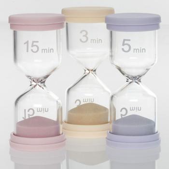 Preview: Buntes Sanduhren-Set: 6 Laufzeiten (1-30 Min.) für spielerisches Zeitmanagement, ideal für Kinder, Küche & Spiele