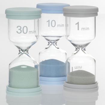 Preview: Buntes Sanduhren-Set: 6 Laufzeiten (1-30 Min.) für spielerisches Zeitmanagement, ideal für Kinder, Küche & Spiele