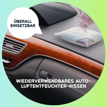 Preview: 3er-Set Wiederverwendbares Auto-Luftentfeuchter-Kissen, 500 g Granulat für 100ml Wasser, gegen beschlagene Scheiben & Feuchtigkeit im Auto