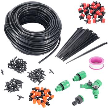 Preview: 2er-Set 136-tlg Sprinkler Bewässerungs-Set 2x 40m: Zuschneidbar, effizient & wassersparend – Automatische Pflanzenbewasserung fur Garten & Beet