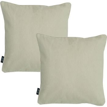 2er-Set Bequemes Outdoor & Lounge-Kissen, Wasserabweisend, Beige, 50x50x10cm – Komfortable Deko-Kissen für Garten, Terrasse & Balkon