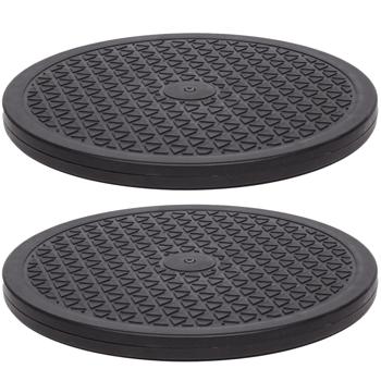 2er-Set Multifunktionale Drehplatte - 360° schwenkbar, vielseitig einsetzbar für TV, Monitor, Pflanzen, Modellbau - Ø 25 cm, bis 100 kg Tragkraft, leichtgängig