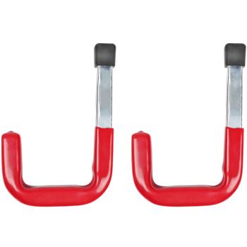 Stabile Wandhaken mit Gummierung, 2-tlg, je 40 kg, 12x8 cm : schonende & sichere Aufbewahrung, rutschfest für Werkzeug, Fahrräder & Haushaltsgeräte