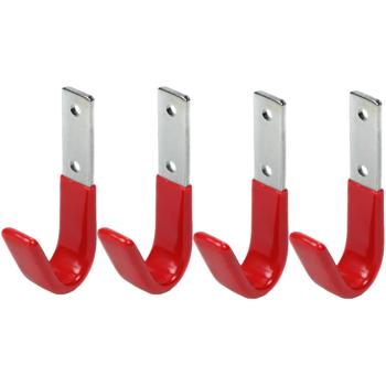 Preview: Universalhaken mit Gummierung, 8-tlg, je 35 kg, 8x3,5 cm : schonende & sichere Aufbewahrung, rutschfest für Werkzeug, Garten- & Haushaltsgeräte