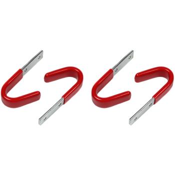 Preview: Universalhaken mit Gummierung, 8-tlg, je 35 kg, 8x3,5 cm : schonende & sichere Aufbewahrung, rutschfest für Werkzeug, Garten- & Haushaltsgeräte