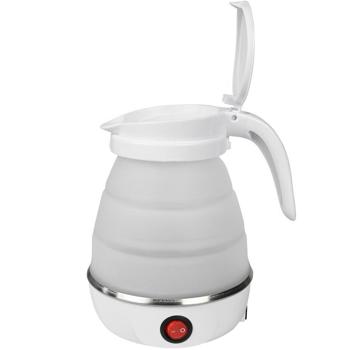 Preview: Faltbarer Wasserkocher, weiss, 600 ml: Für Reisen, Camping & Zuhause, platzsparend, sicher & einfach zu bedienen