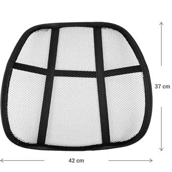 Preview: 2er-Set Ergonomische Lendenstütze mit Meshmaterial für bequemes Sitzen am Arbeitsplatz, Homeoffice, Auto, Büro u.v.m.