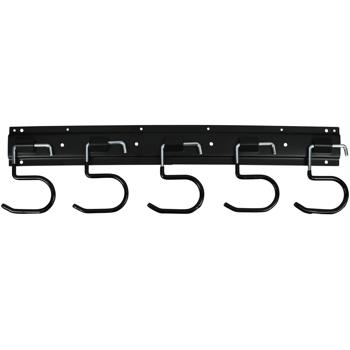 Preview: Robuste Garten-Gerätehalterleiste mit 5 Haltern: Ordnung & schneller Zugriff, platzsparend & einfach montiert, für Gartenwerkzeug & Geräte