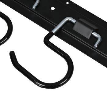 Preview: Robuste Garten-Gerätehalterleiste mit 5 Haltern: Ordnung & schneller Zugriff, platzsparend & einfach montiert, für Gartenwerkzeug & Geräte