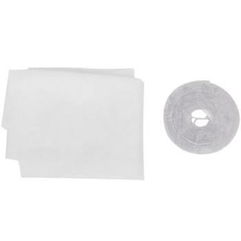 Preview: Fliegennetz für Fenster bis 130 x 150 cm, weiss, Fliegengitter individuell zuschneidbar, inkl. Klettband - Mückenschutz ohne Bohren