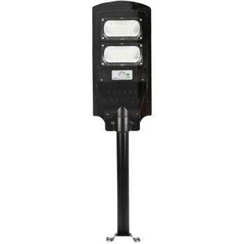 Preview: LED Solar Strassenleuchte mit Lichtsensor & Fernbedienung, 100 Watt, IP65, wetterfeste Aussenbeleuchtung für Einfahrt, Hof & Garten