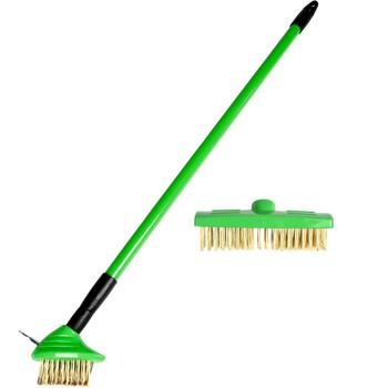 Vielseitiges Unkrautbürsten-Set mit Teleskopstiel, Fugenbürste und Unkrautbürste: für mühelose Unkrautentfernung, robust & langlebig