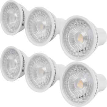 6er-Set LED-Reflektorlampe GU10 - Dimmbar für gemütliche Atmosphäre & energiesparend - 400 lm - 5W - 3000K warmweiss - 20.000h Lebensdauer