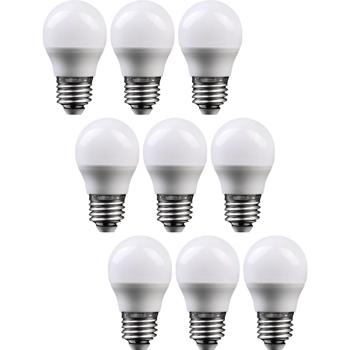 9er-Set LED-Tropfenlampe G45 E27 - Warmweisses 3000K Licht für sofortige Raumatmosphäre - 3W 240lm - 360° Lichtverteilung - 25.000 Std. Lebensdauer
