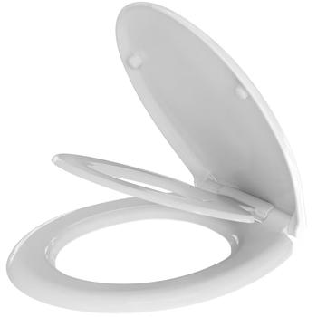 Robuster 2-in-1 WC-Deckel mit Kindereinsatz & Absenkautomatik Soft Close, 44,5 x 37,2 cm, weiss, Quick-Release-Funktion für eine einfache Reinigung