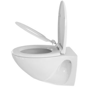Preview: Robuster 2-in-1 WC-Deckel mit Kindereinsatz & Absenkautomatik Soft Close, 44,5 x 37,2 cm, weiss, Quick-Release-Funktion für eine einfache Reinigung