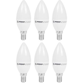 6er-Set LED Kerzenlampe C35 - Dimmbar & Warmweiss 3000K - E14 Fassung - 5W, 400lm, 360° Abstrahlwinkel, 20.000h Lebensdauer, Ø37x105mm