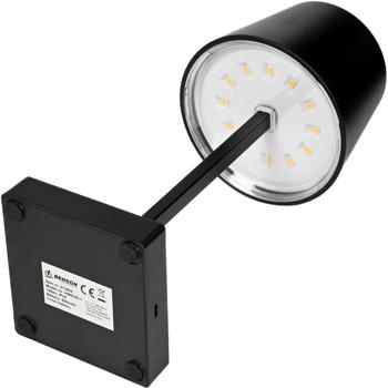 Preview: Moderne LED Tischleuchte, Touch-Steuerung, schwarz: Dimmbar, energiesparend & stilvolles Design, Perfekt für Büro, Nachttisch & Wohnzimmer