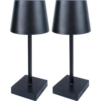 2er-Set Moderne LED Tischleuchte, Touch-Steuerung, schwarz: Dimmbar, energiesparend & stilvolles Design, Perfekt für Büro, Nachttisch & Wohnzimmer