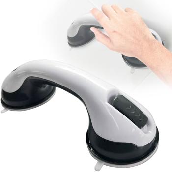 Preview: Haltegriff mit Saugnäpfen für Bad & WC: Bohrerfrei, flexibel & sicher – Ihr mobiler Sturzschutz & Haltgeber im Badezimmer