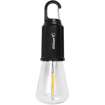 Preview: 2er-Set LED Campinglampe mit Clip-Haken, schwarz: 100lm, Akku, praktischer Aufhänger – mobile Beleuchtung für Camping- und Outdoor-Abenteuer
