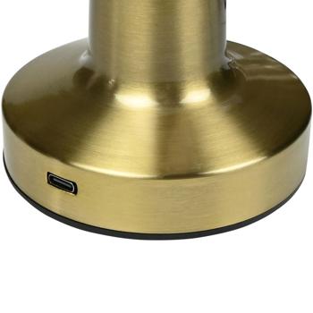 Preview: Elegante LED Tischlampe in Gold-Optik, Touch-Steuerung: Stilvolle Beleuchtung für Wohnzimmer & Schlafzimmer, ein luxuriöses Deko-Element