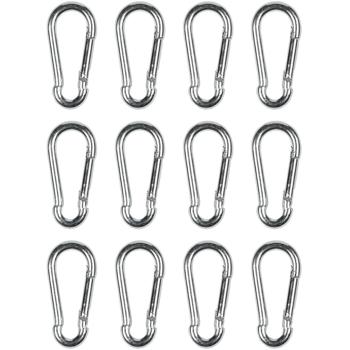 Mini-Karabinerhaken-Set, 12-tlg., 50 mm: Für Outdoor, Camping, Angeln & Heimwerker, robust & langlebig