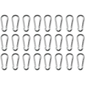 Mini-Karabinerhaken-Set, 24-tlg., 50 mm: Für Outdoor, Camping, Angeln & Heimwerker, robust & langlebig