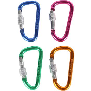 Preview: Buntes Mini-Karabiner-Set mit Schraubverschluss, 12-tlg., Für Outdoor, Camping & Heimwerker, robust & langlebig