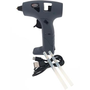 Preview: Akku-Heissklebepistole, 7mm: Kabelloses Kleben für Basteln & Reparaturen, Inkl. 2 Klebestifte, für Heimwerker & Kreative