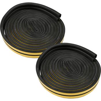 D-Profil Zugluft Dichtungsstreifen Schwarz 4er-Set (3m x 9x4mm): Selbstklebend, langlebig & energiesparend – Perfekt gegen Kälte, Lärm & Staub!