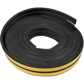 Preview: E-Profil Zugluft Dichtungsstreifen Schwarz 4er-Set (3m x 9x4mm): Selbstklebend, langlebig & energiesparend – Perfekt gegen Kälte, Lärm & Staub!