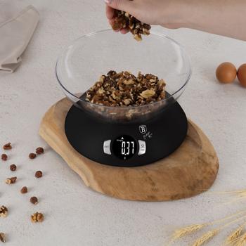 Preview: Digitale Küchenwaage mit Schüssel & Tara: Präzises Wiegen bis 5 kg, einfach zu reinigen & vielseitig, für Backen & Kochen