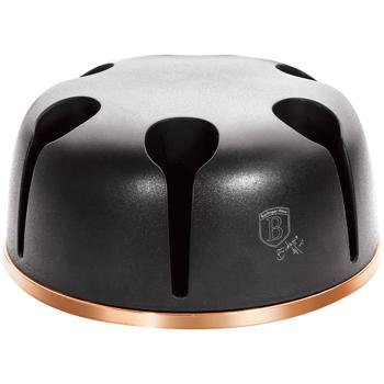 Preview: Elegantes 6-tlg. Küchenhelfer Set (Schwarz-Roségold) mit drehbarem Ständer: Stilvolle Kochutensilien für jede Küche | Praktisch, hochwertig & ein echter Blickfang