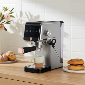 Digitale Siebträger-Espressomaschine, 20 bar: Schwarz-Roségold, 1350 Watt, Für den perfekten Kaffeegenuss