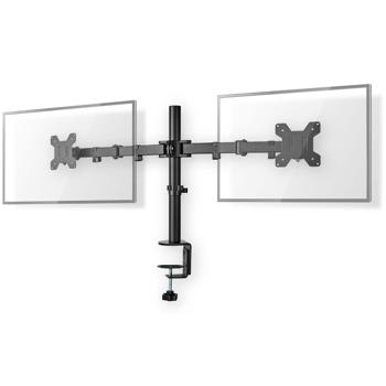 Vollbewegliche Doppel-Monitorhalterung für den Schreibtisch: Mehr Platz & Komfort, neigbar, drehbar & höhenverstellbar, für 2 Bildschirme