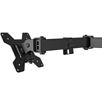 Preview: Vollbewegliche Doppel-Monitorhalterung für den Schreibtisch: Mehr Platz & Komfort, neigbar, drehbar & höhenverstellbar, für 2 Bildschirme